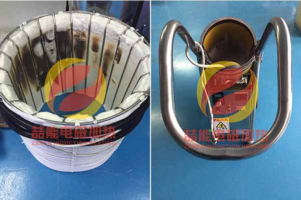 左：無外殼加熱圈；右：智能加熱小車